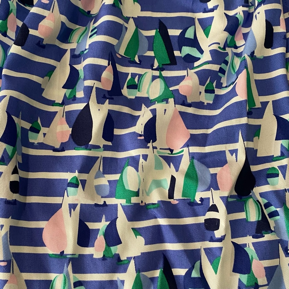 Vineyard Vines harbor scene off shoulder dress - Picture 2 of 5